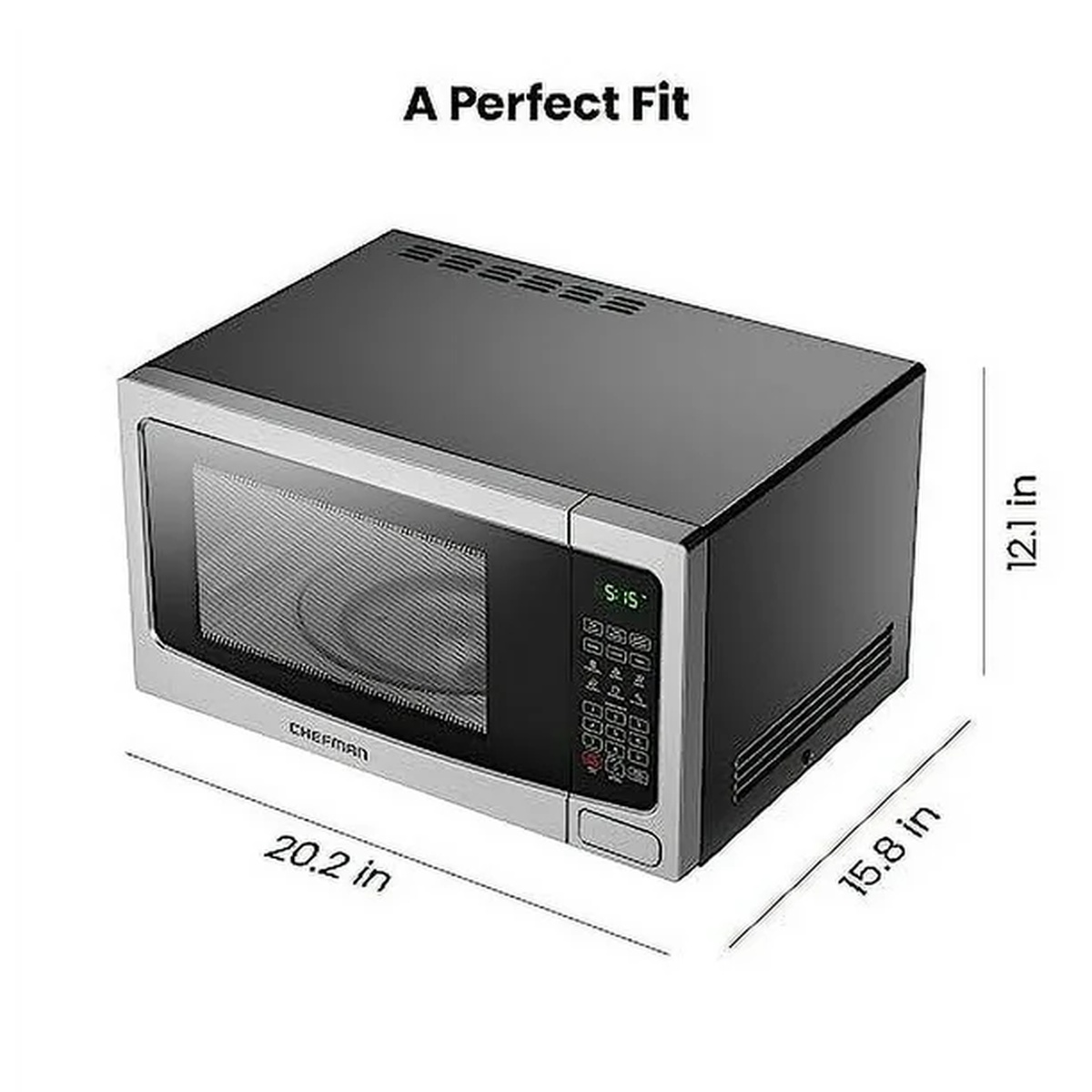 HORNO MICROONDAS 1.1 PIES ACERO INOX CHEFMAN RJ55-SS-11-MX
